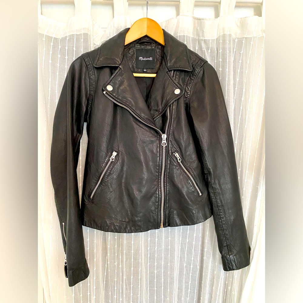 MADEWELL Washed Leather Motorcycle Jacket